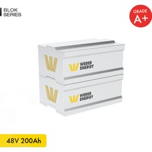 Werer Energy 48V 200Ah LiFePO4 Block Series Bluetooth'lu Lityum Demir Fosfat Akü