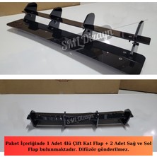 SML Dizayn Volkswagen Golf 7.5 R Tampon Için Difüzör Flap-Flapları-Bıçakları 8 mm Kalınlık Parlak Siyah