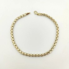 By Burak Gold Traşlı Doç Zincir Bileklik - BLK0860