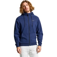 Slam Logo Fz Hoodie Erkek Mavi Sweatshirt