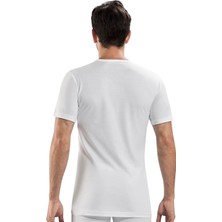 Has Altunkoza 6'lı Paket Penye Erkek Bisiklet Yaka Atlet Beyaz 14204
