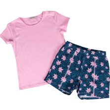 OZMOZ Pamuk Pembe Yazlık Kız Bebek Şort Tshirt Takım