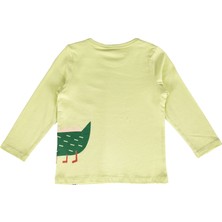 OZMOZ Organik Dino Baskılı Patikli Yeşil Baharlık Unisex Bebek Takım