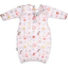 Baby Night Store Desenli %100 Pamuklu Kurdela Detaylı Bebek Geceliği