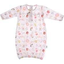 Baby Night Store Desenli %100 Pamuklu Kurdela Detaylı Bebek Geceliği