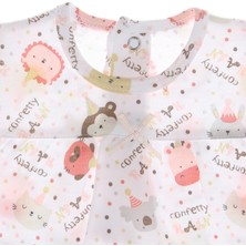 Baby Night Store Desenli %100 Pamuklu Kurdela Detaylı Bebek Geceliği