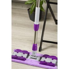 Yeni Nesil Ayarlanabilir Mikrofiber Mop Yer Duvar Fayans Temizleyici Yedek Bez Hediyeli Mandallı Mop