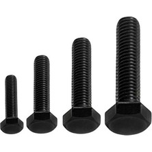 Akdeniz DIN933 M12 75 mm Siyah Cıvata 20 Adet