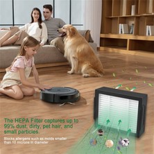 Zyooed Yedek Parçalar Yan Fırça Hepa Filtresi Irobot Roomba E5 E6 E7 I3 I4 I5 I7 Elektrikli Süpürge Aksesuarları ile Uyumlu (Yurt Dışından)