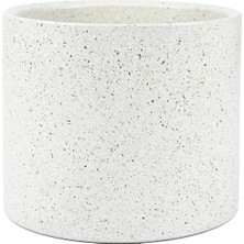 Modern ve Şık Terrazzo Desenli Saksı - 18,5X15,5 cm