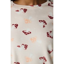 Penti Cozy Fuzzy Bej Pantolon Pijama Takımı