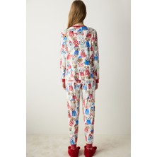 Penti Happy Dogs Fuzzy Çok Renkli Pantolon Pijama Takımı