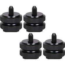 Blueleskyy 1/4inç-20 Tripod Vida Adaptörüne Kamera Flaş Yuvası Montajı (4'lü Paket) (Yurt Dışından)