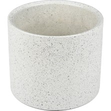 Modern ve Şık Terrazzo Desenli Saksı - 18,5X15,5 cm