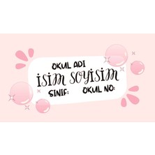 Isme Özel Temalı 30 Adet Okul Etiketi