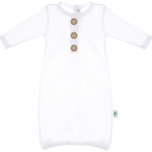 Baby Night Store %100 Pamuk Coconut Düğme Detaylı Bebek Geceliği