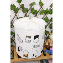 Prendi Home Kedi Patisi Desenli Fileli Oyuncak Kıyafet Kirli Sepeti 37  x  40