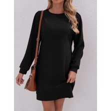 Ag Shoppings Kadın Uzun Kollu Bisiklet Yaka Iki Iplik Elbise