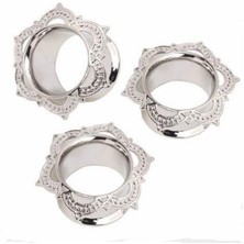 Renjie Shop C Altın Tarzı 14 mm 1 Çift Pirinç Fiş ve Tünel Streç Kalibre Kabile Lotus Çiçeği Çift Tırtıklı Altın Bakır Kulak Genişletici Vücut Takı (Yurt Dışından)