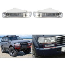 Arcane Tampon Işıkları, Land Cruiser 80 Serisi 1991-1998 LC80 FJ80 FZJ80 HDJ80 HZJ80 4500 Sağ, Şeffaf Araba Ön Tampon Dönüş Sinyal Lambası (Yurt Dışından)