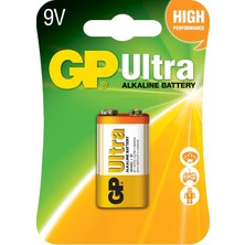 GP Batteries G-Tech Ultra Alkalin 9V - 6LR61 Boy 9V Pil Tekli Kart