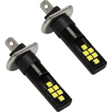 Arcane Sis Parlak, 2 Adet H1 Araba LED 12V-24V 12SMD Ampul 3030 Yonga Seti, W5W AMPUL194 Sis Farları Için Beyaz, Siyah (Yurt Dışından)