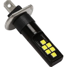 Arcane Sis Parlak, 2 Adet H1 Araba LED 12V-24V 12SMD Ampul 3030 Yonga Seti, W5W AMPUL194 Sis Farları Için Beyaz, Siyah (Yurt Dışından)