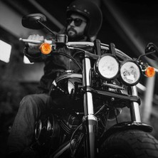Arcane Dönüş, Motosiklet Dönüş Sinyalleri Krom Ön Arka Işıklar Chopper Için (4 Adet), Gümüş ve Sarı (Yurt Dışından)