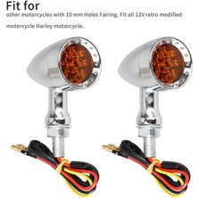 Arcane Dönüş Sinyal Lambası, 2 Adet Evrensel Amber Krom Motosiklet LED Dönüş Sinyal Lambası Fren Koşu Kuyruk, Gümüş (Yurt Dışından)