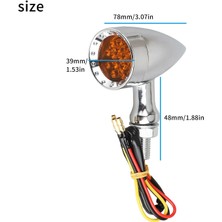 Arcane Dönüş Sinyal Lambası, 2 Adet Evrensel Amber Krom Motosiklet LED Dönüş Sinyal Lambası Fren Koşu Kuyruk, Gümüş (Yurt Dışından)