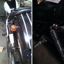 Arcane Sinyal Lambası, 4 Adet Krom Motosiklet Dönüş Sinyal Lambası LED Motor Lambası Ampulü Cafe Racer Için, Gümüş (Yurt Dışından)