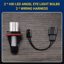 Arcane Sarı Ampuller, 8000K Amber LED Angel Eye Marker Halo Ampuller Lambalar Için - E39 E53 E60 E63 E64 E66 E87 5 6 7 X3 X5 [2 Adet Paket], Siyah (Yurt Dışından)