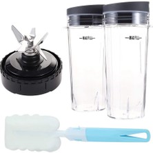 Ninja Için Aksesuarlar,kapaklı 16 Oz Bardak ve Fırça, 6 Kanatlı Bıçak, Blender Yedek Parçaları BL660 BL770 BL740 Blender (Yurt Dışından)