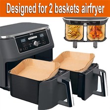 Ninja Için AKSESUARLAR,200 Adet Foodi Airfryer Mutfak Pişirme Dikdörtgen Airfryer Kağıdı Özel Tek Kullanımlık Pişirme Kapları (Yurt Dışından)