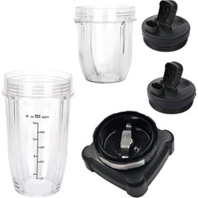 Ninja Için Aksesuarlar,adet Meyve Sıkacağı Aksesuarları Bardak Kapağı 12OZ ve 18OZ ve Kapaklar Bıçak Yedekleri Uygun Blender (Yurt Dışından)