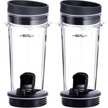 Ninja Için Aksesuarlar,2 Adet 16 Oz Dört Kapaklı Bardak, BL660 BL770 BL740/QB3000/BL810 Blender Için Blender Yedek Parça Aksesuarları (Yurt Dışından)