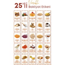 Grimor Life 25 Adet Suya Dayanıklı Saklama Kabı Erzak Etiketi