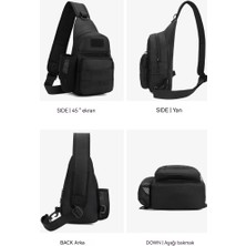 Zhoulingjun Erkekler Açık Çok Fonksiyonlu Crossbody Sırt Çantası Messenger Çanta (Yurt Dışından)