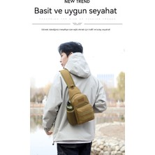 Zhoulingjun Erkekler Açık Çok Fonksiyonlu Crossbody Sırt Çantası Messenger Çanta (Yurt Dışından)