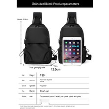 Zhoulingjun Yeni Erkekler Casual Crossbody Çanta Su Geçirmez Göğüs Çantası (Yurt Dışından)