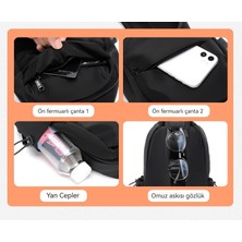 Zhoulingjun Yeni Erkekler Casual Crossbody Çanta Su Geçirmez Göğüs Çantası (Yurt Dışından)