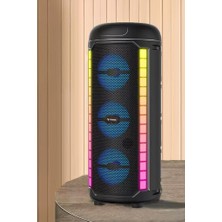 Torima D43 Rgb Işıklı Mikrofonlu Bluetooth Hoparlör 3x Speaker