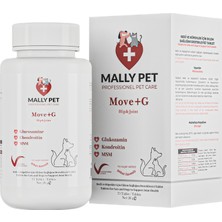 Mally Pet Professionel Pet Care Kedi ve Köpekler Için Kas Sistemi Destekleyici Glukozamin Tablet Move+G