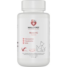 Mally Pet Professionel Pet Care Kedi ve Köpekler Için Kas Sistemi Destekleyici Glukozamin Tablet Move+G