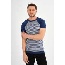 Alexander Gardi Çizgili Triko T-Shirt (AG5049)