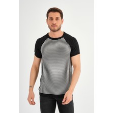 Alexander Gardi Alexander Gardı, Bisiklet Yaka T-shirt, Siyah Çizgili (Ag504901) Çizgili L