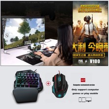 Blueleskyy V100+A907 Pubg Klavye Fare Seti 35 Tuşlu Mini USB Kablolu Klavye (Yurt Dışından)