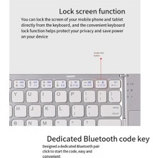 Blueleskyy Ios/android/windows Tablet Klavyesi Için Bluetooth Klavye Gümüş (Yurt Dışından)