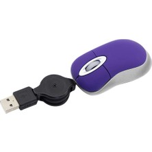 Blueleskyy Mini USB Kablolu Fare Geri Çekilebilir Minik Küçük Fare 1600 Dpı Optik (Yurt Dışından)