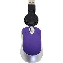 Blueleskyy Mini USB Kablolu Fare Geri Çekilebilir Minik Küçük Fare 1600 Dpı Optik (Yurt Dışından)